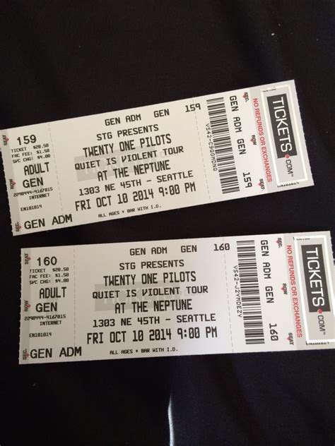 twenty one pilots ticket